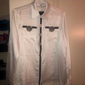 Silk button down shirt